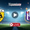 ΑΕΚ – Άντερλεχτ Κανάλι – Live Streaming (28/08)